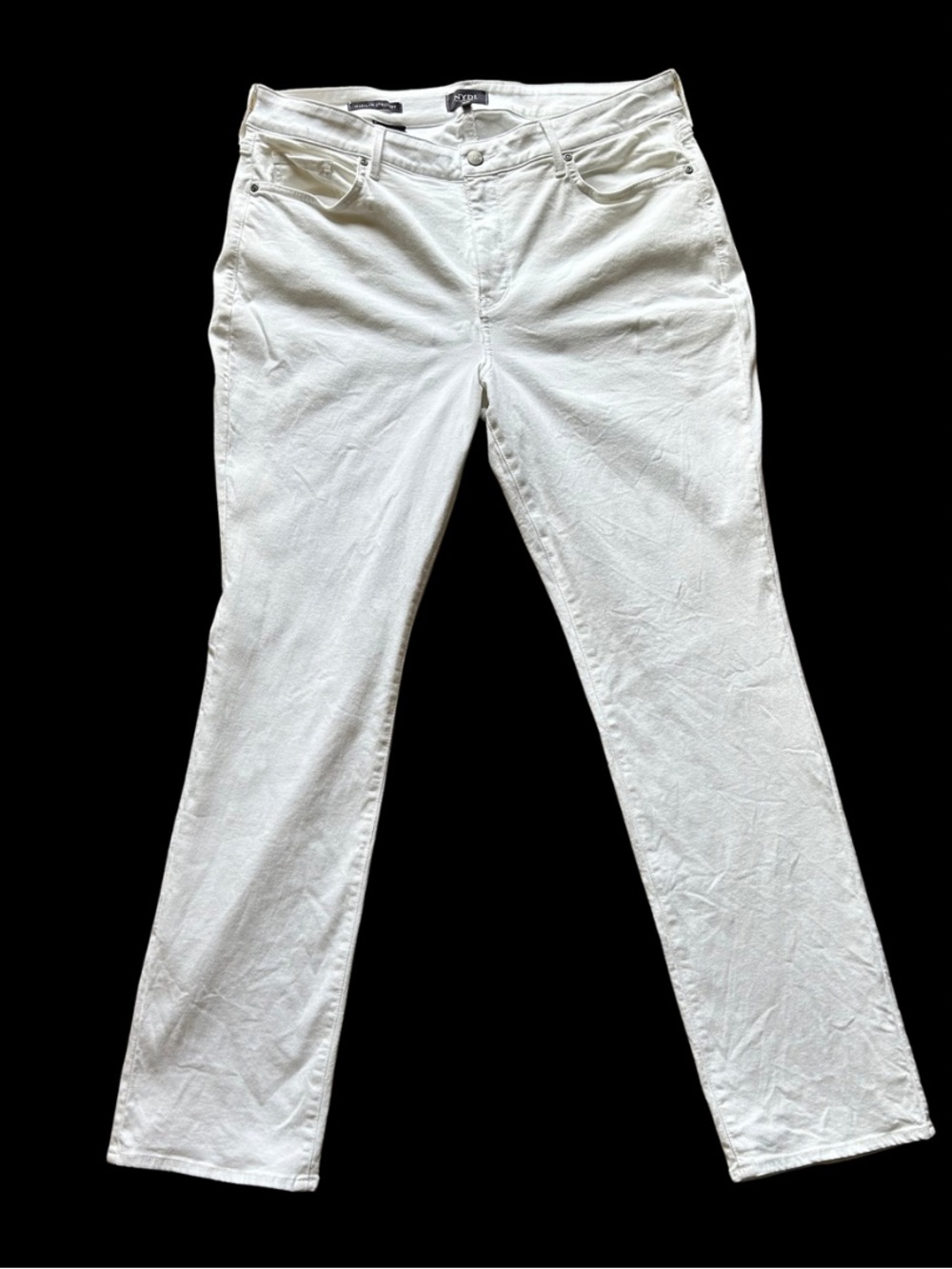 NYDJ Marilyn Straight White Jeans Size 16W Lift Tuck Technology